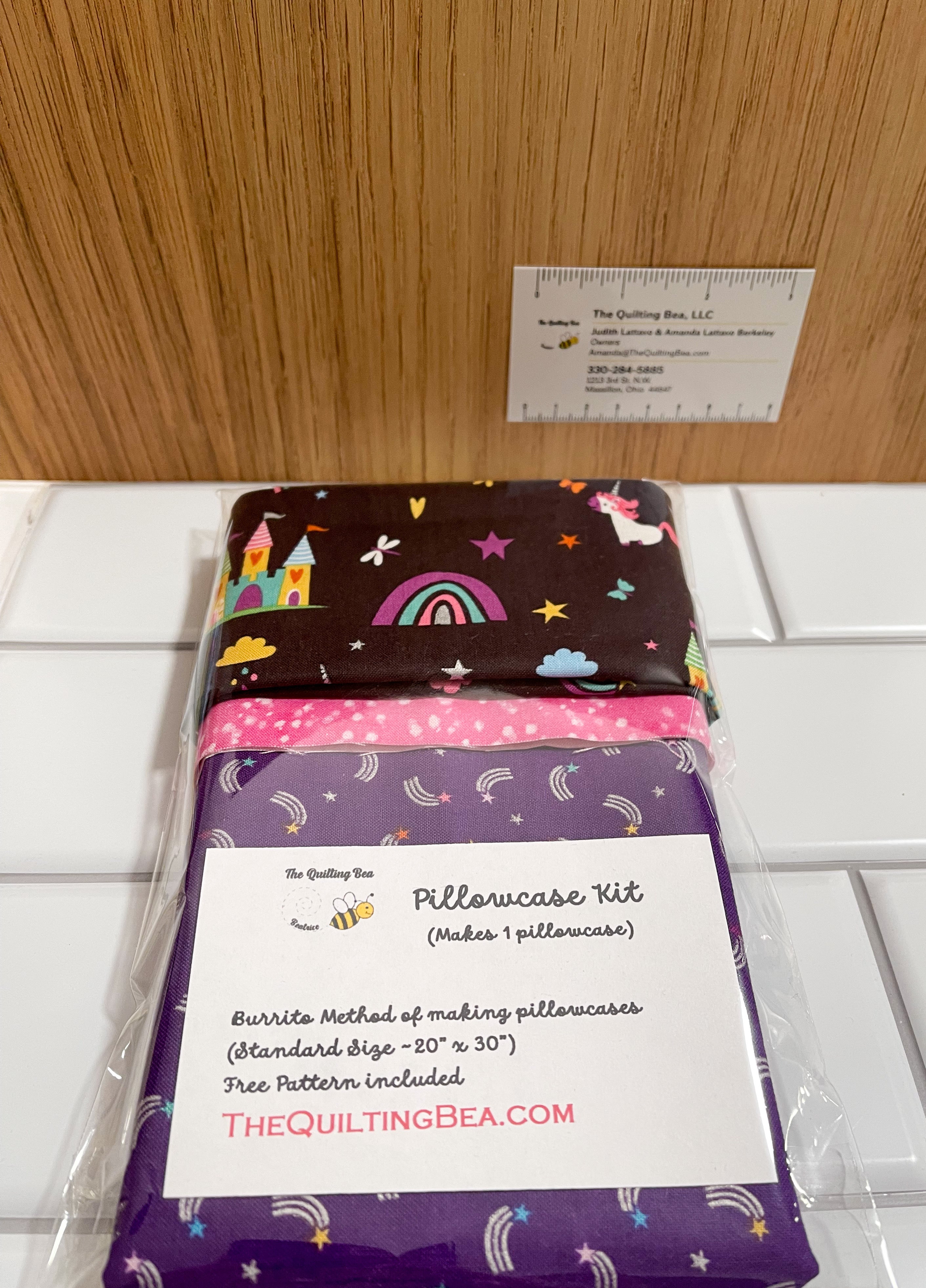 Pillow Case Kit: Purple with Shooting Stars with Unicorn Kingdom Cuff