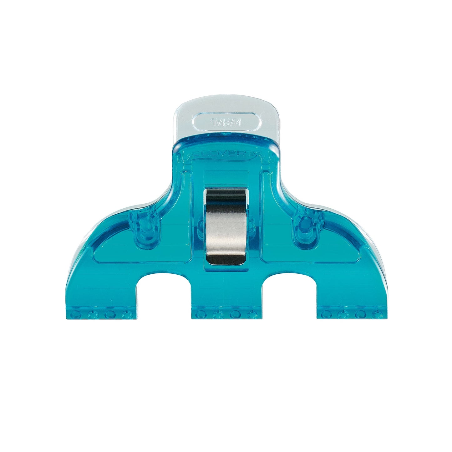Triple wide Wonder Clip in teal and clear plastic, Clover