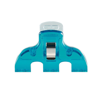 Triple wide Wonder Clip in teal and clear plastic, Clover