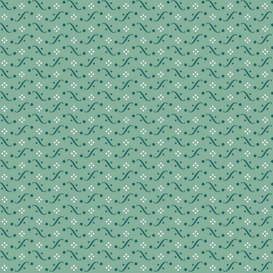 Sweet Christmas Memories S is for Santa Medium Ice Blue 3623-76 by Color Principle for Henry Glass
