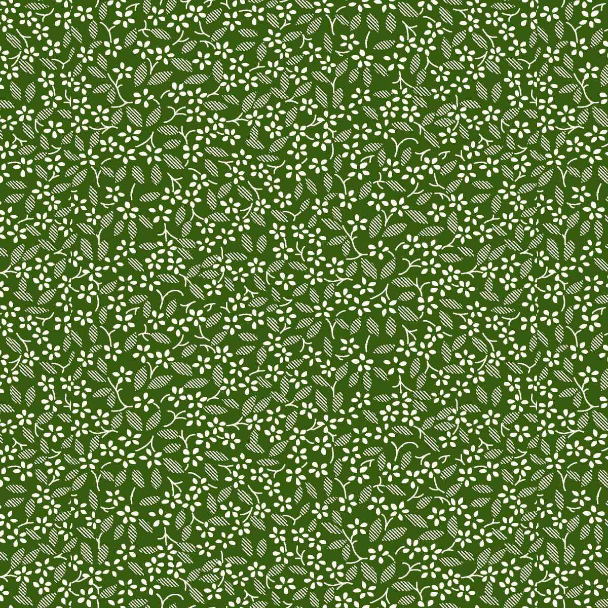 Sweet Christmas Memories Mini Poinsettia Basic Green 3624-66 by Color Principle for Henry Glass