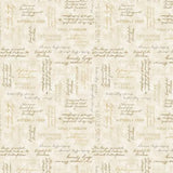 Hydrangea Mist 39824 215 Word Toss Cream by Susan Winget from Wilmington Prints Sold by the Half Yard