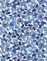 Dreaming In Blue White Packed Flowers WP-326271-140 from Wilmington Prints