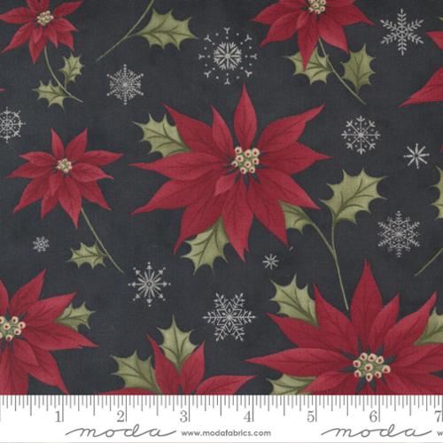 Poinsettia Plaza Ebony 44290 15 from Moda Fabrics Sold by the Half Yard