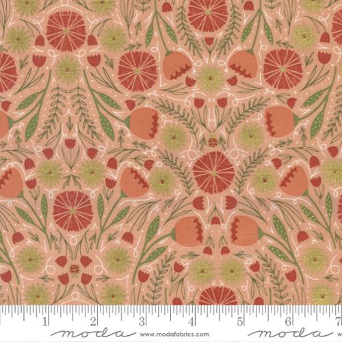 Meadowmere Metallic Blossom 48361 39M from Moda Fabrics Sold by the Half Yard'