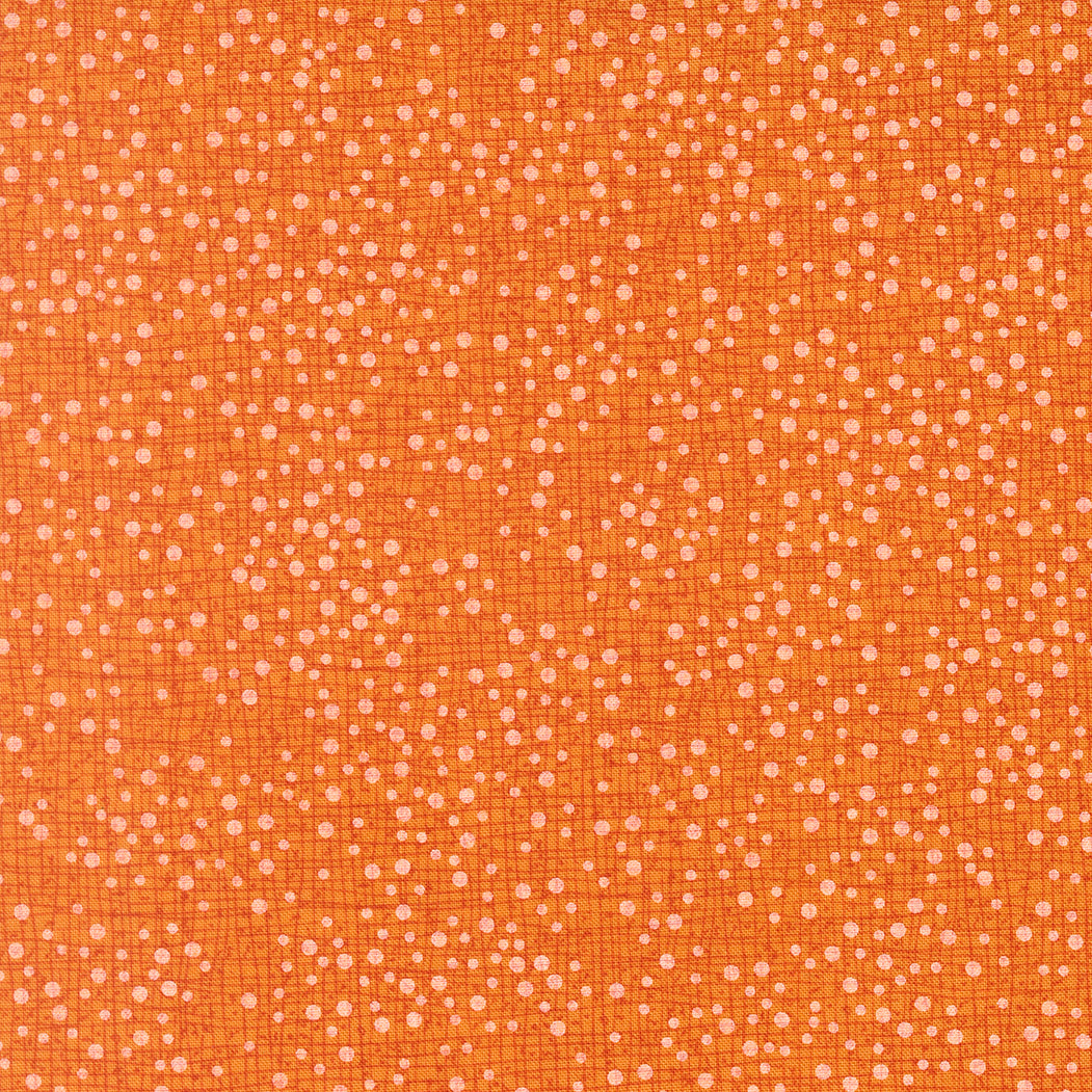 Coven Dotty Thatched Citrus 48715 123 by Robin Pickens for Moda Fabrics - orange dotted texture quilting fabric