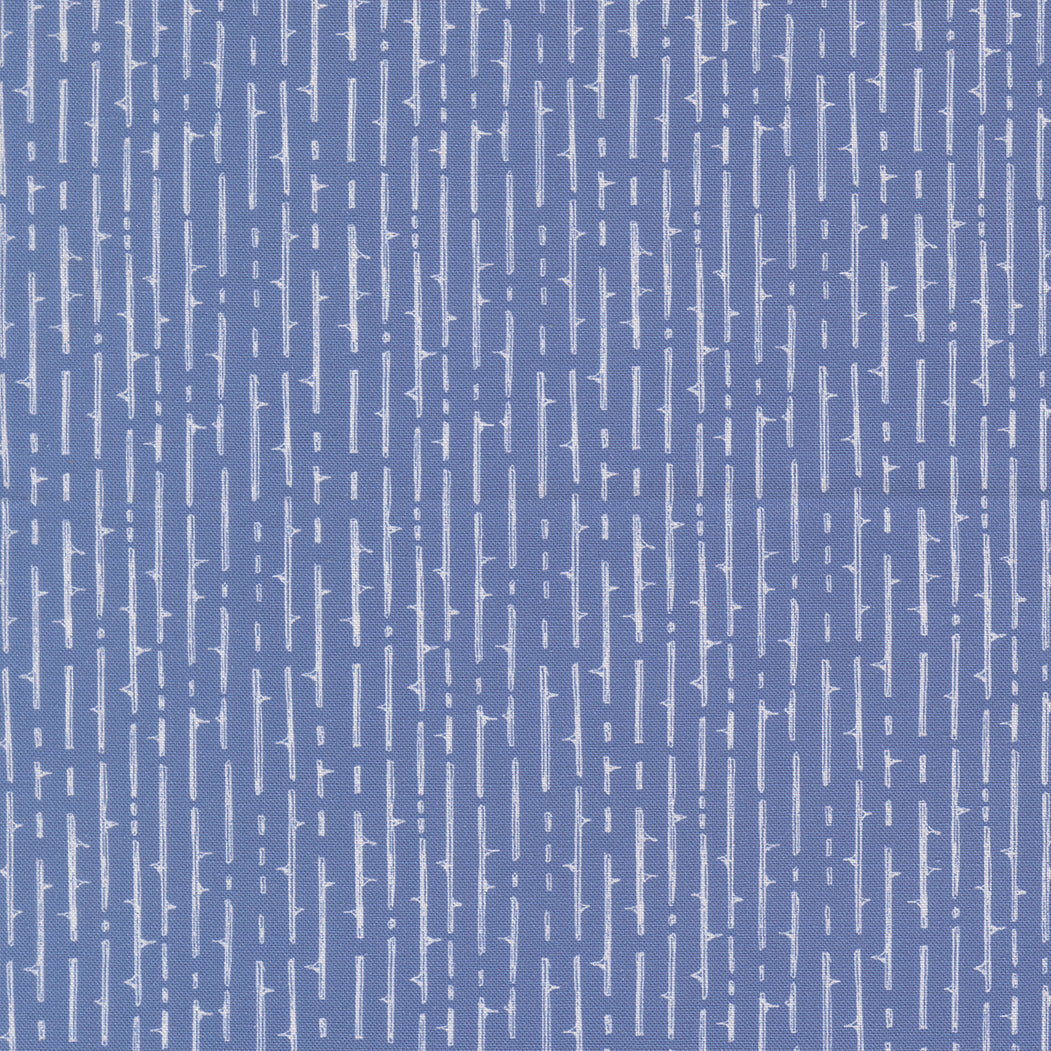 Coven Thorny Stripes Dusk 48806 14 by Robin Pickens for Moda Fabrics - blue striped Halloween quilting fabric