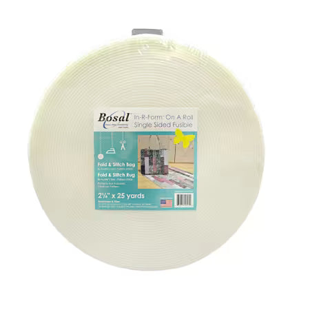 Bosal In-R-Form single-sided fusible interfacing roll, cream, on a cardboard core