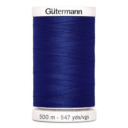Gutermann royal blue polyester all-purpose sewing thread spool, 500m/547yds