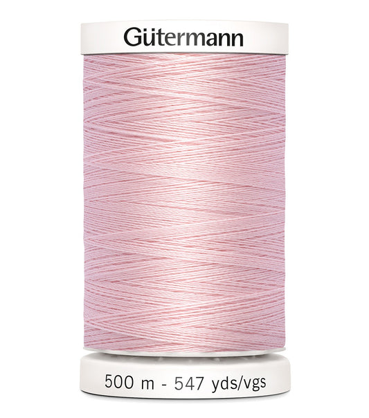 Gutermann sew-all polyester thread spool, petal pink, 500 m (547 yds)