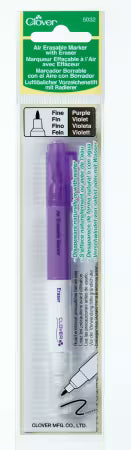 Purple air erase fabric marker with eraser, 5032CV