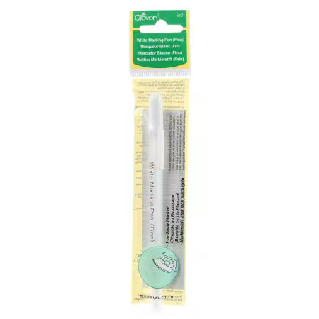 Water Soluble or Iron Off Marking Pen White # 517CV from Clover