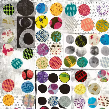 Windham Fabrics Wabi Sabi Polka Dot Multi #52258D-X cotton fabric with colorful dot motifs