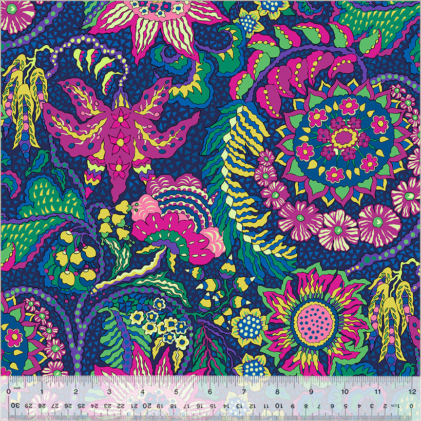 Botanica Indigo 54013-3 from Windham Fabrics Sold by the Half Yard