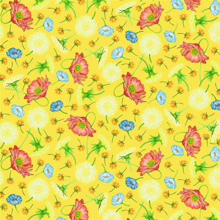 Spring Dreams Sunshine Spring Pickings # 54156-4 by Shannon Christensen from Windham Fabrics Sold by the Half Yard