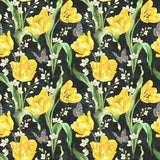 Tulip Fields Soot # 54161-2 by Whistler Studios from Windham Fabrics Sold by the Half Yard