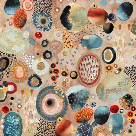 Flora & Form Fire Opal Geode # 54777DM-2 by Essoldo Design Collection from Windham Fabrics