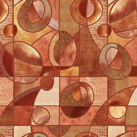 Flora & Form Terracotta Orbit # 54782D-6 by Essoldo Design Collection from Windham Fabrics