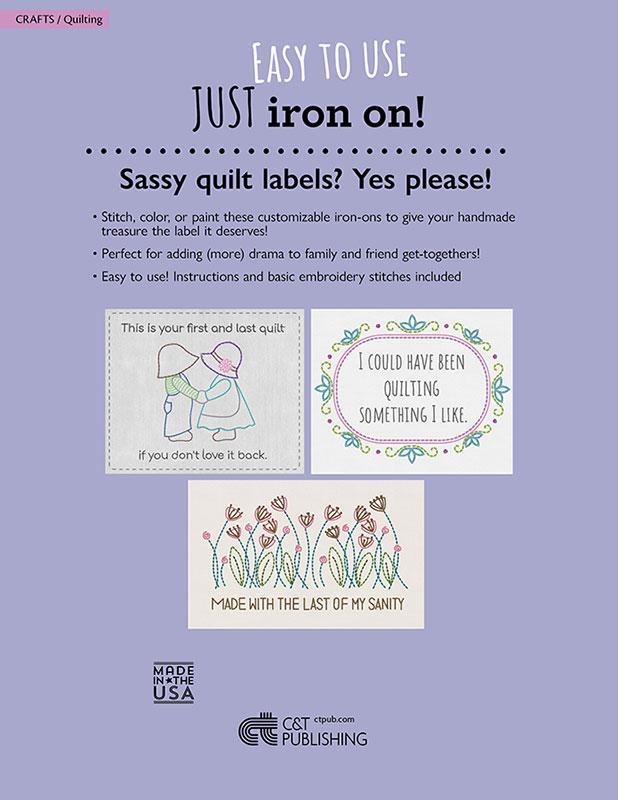 Sassy Sayings Iron-on Labels 20500 C & T Publishing #1