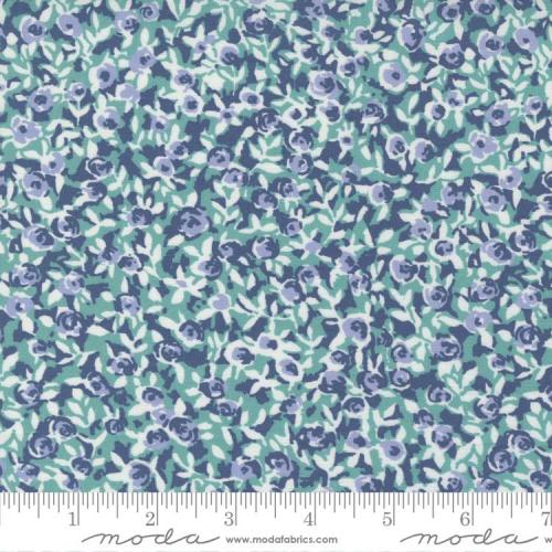 Garden Society Navy 11893 14 by Crystal Manning for Moda Fabrics Sold by the Half Yard