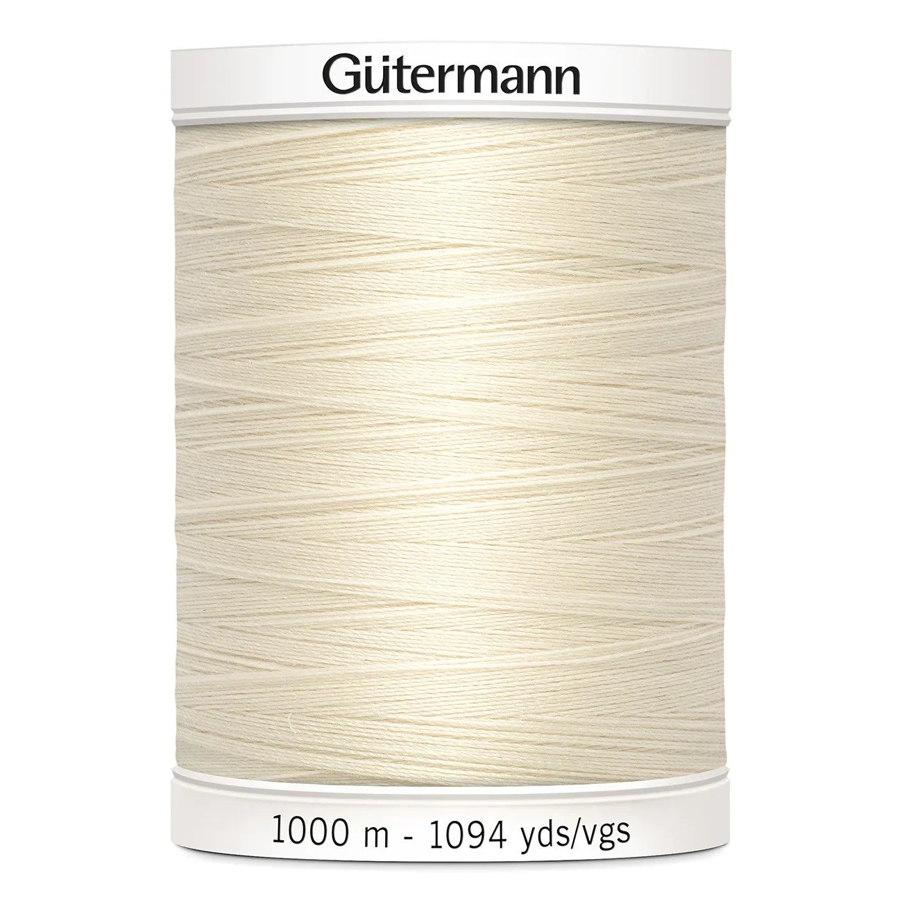 Gutermann polyester all-purpose thread spool, eggshell, 1000m/1094yd