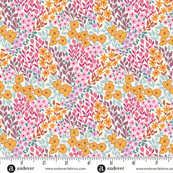 Sunset Cottage by Stephanie Organes Petalfield Cream A-10273-L quilting cotton fabric