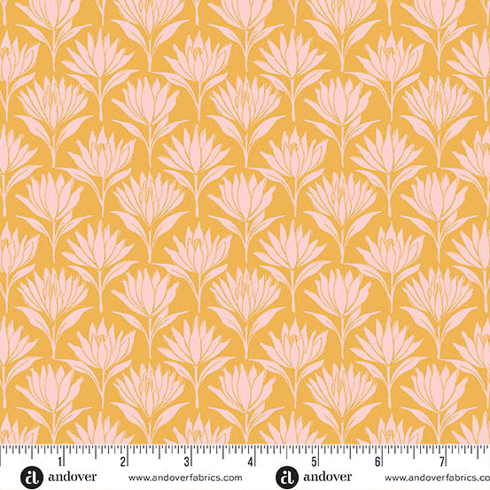 Sunset Cottage by Stephanie Organes Water Lilies Yellow A-10278-Y quilting cotton fabric