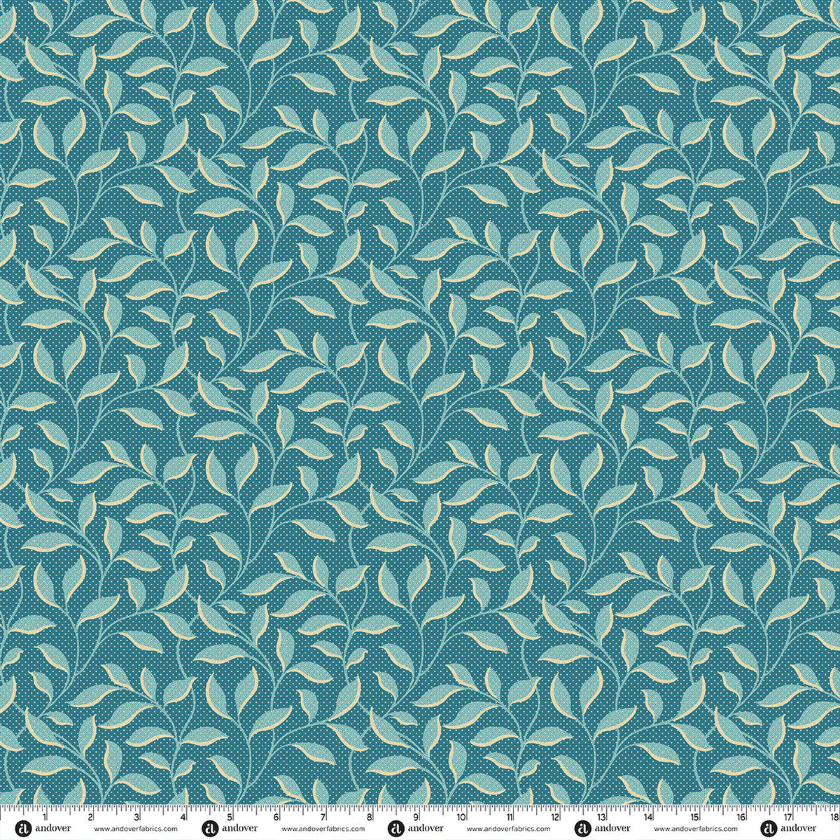 Blue Willow Morning Glory Horizon quilting fabric by Laundry Basket Quilts for Andover