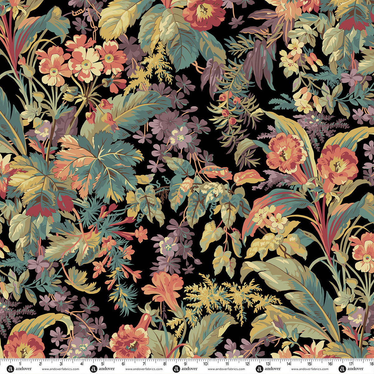 Amber Foliage Shadow quilting fabric by Laundry Basket Quilts for Andover