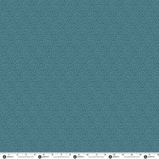 Teal textured quilting fabric swatch with small repeating pattern