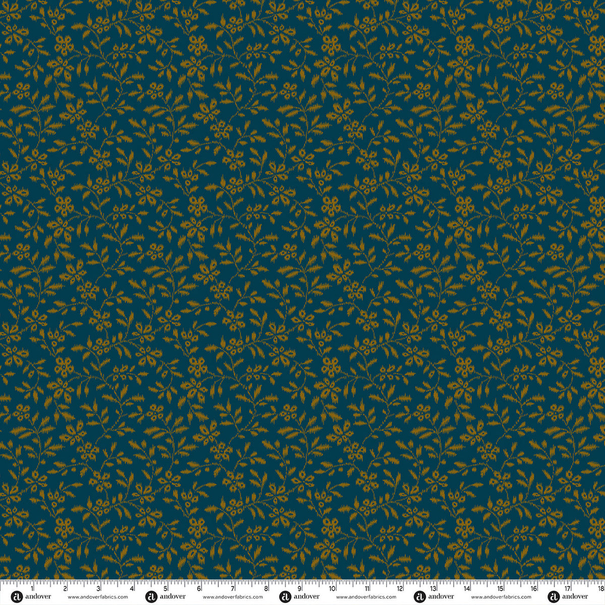Blue Willow Vail Night quilting fabric by Laundry Basket Quilts for Andover