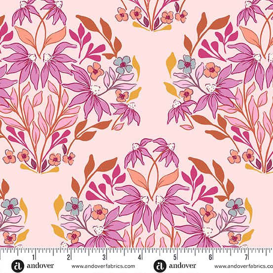 Sunset Cottage - Sunset Meadow Pink A-10271-E from Andover Fabrics