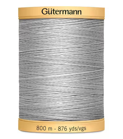 Cotton 50 Solid 800m Tuskegee Gray # 743932-618 Thread In Natural Cotton 875yd = 843932