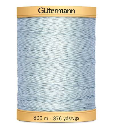 Cotton 50 Solid 800m Powder Blue # 743932-6217 Thread In Natural Cotton 875yd = 843932