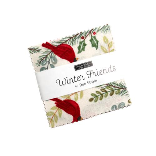 Winter Friends Mini Charm 56130MC 2.5 inch squares from Moda Fabrics