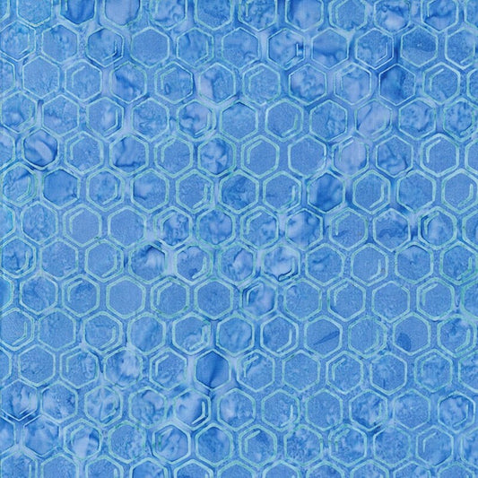 Buzzy Bee Honeycomb 83641-47 in Periwinkle Banyan Batik from Northcott