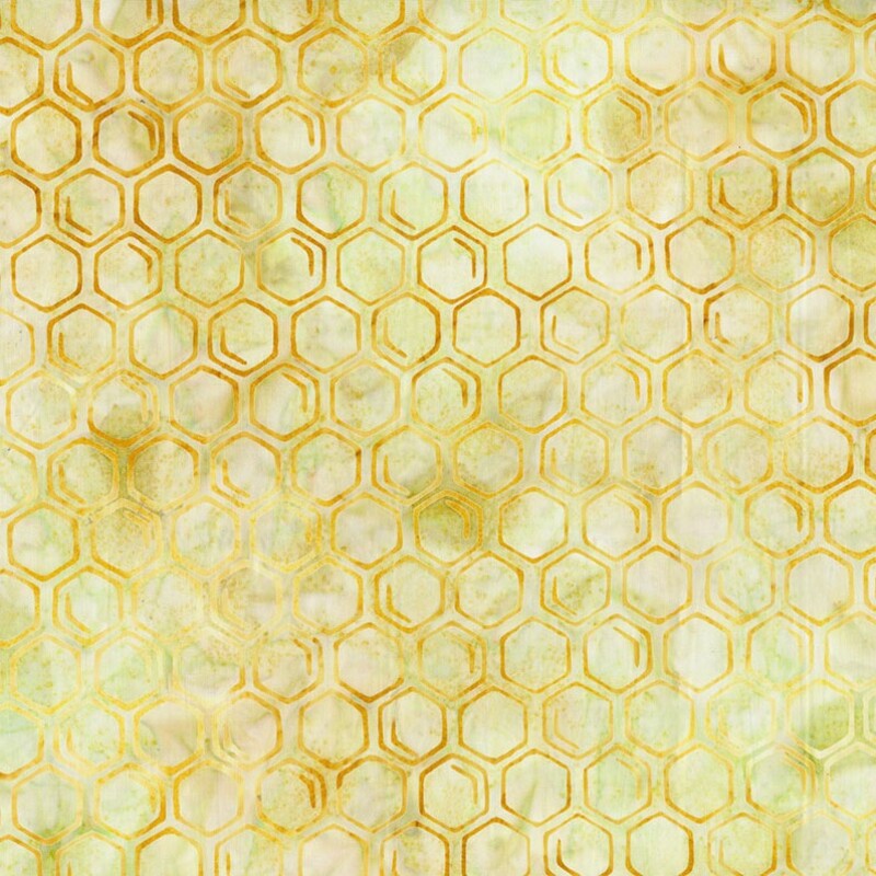 Buzzy Bee Sunshine Honeycomb – 83641-50 Marigold Banyan Batik from Northcott