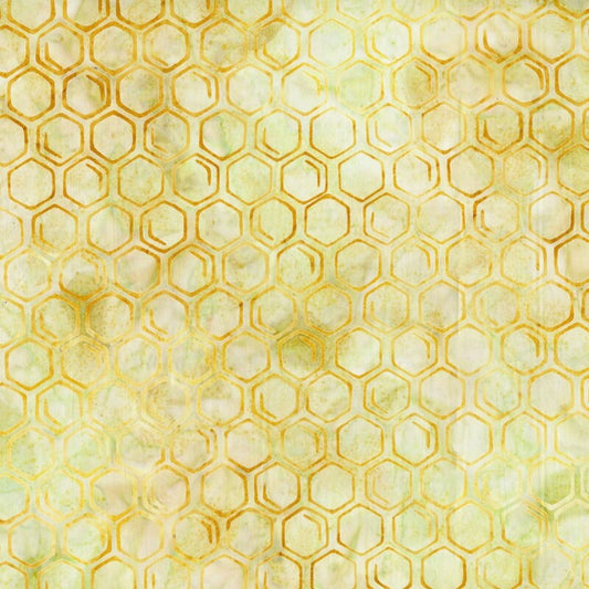 Buzzy Bee Sunshine Honeycomb – 83641-50 Marigold Banyan Batik from Northcott