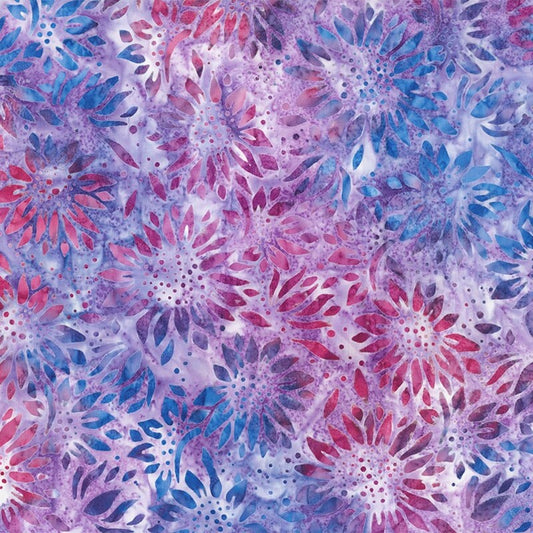 Buzzy Bee Flower 83642-81 in Lilac Banyan Batik from Northcott