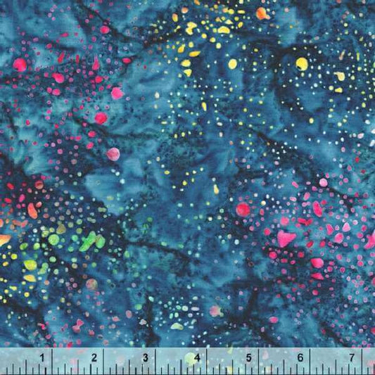 Paint Splatter Etch Batik 859Q-13 from Windham Fabrics Anthology Fabrics Sold by the Half Yard