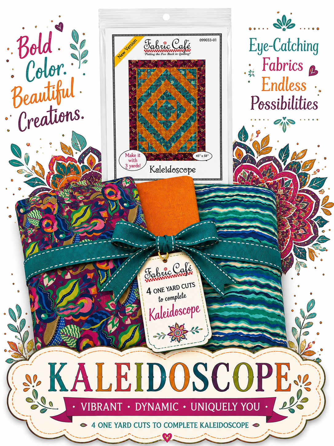 Kaleidoscope Ladder 3 Yard Quilt Kit