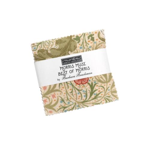 Morris Muse Mini Charm 13380MC Moda Precuts#1 2.5 Inc Squares from Moda Fabrics