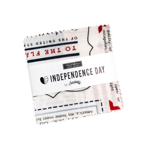Independence Day Mini Charm 55720MC Moda Precuts#1 2.5 Inc Squares from Moda Fabrics
