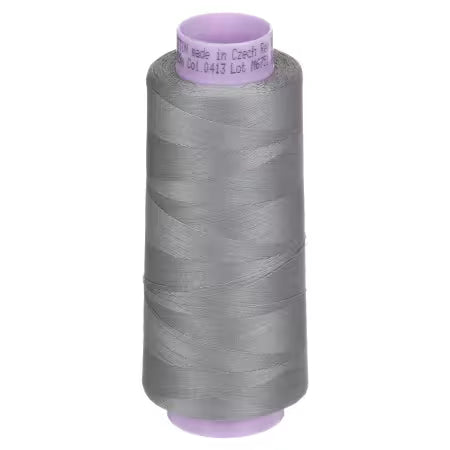 Silk Finish 50wt Cotton Thread 2000yd/1829M Titan Gray # 9150-0413 from Mettler In Silk Finish Solid Cotton 2000 50wt=9150 old #0693