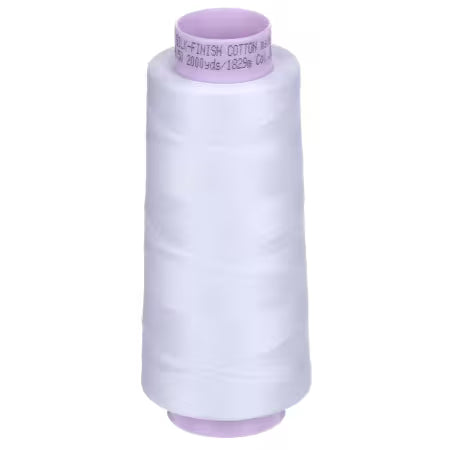 Silk Finish 50wt Cotton Thread 2000yd/1829M White # 9150-2000 from Mettler In Silk Finish Solid Cotton 2000 50wt=9150 old #0002
