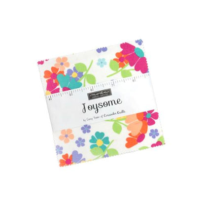 Joysome charm pack of 5-inch floral fabric squares in a labeled bundle