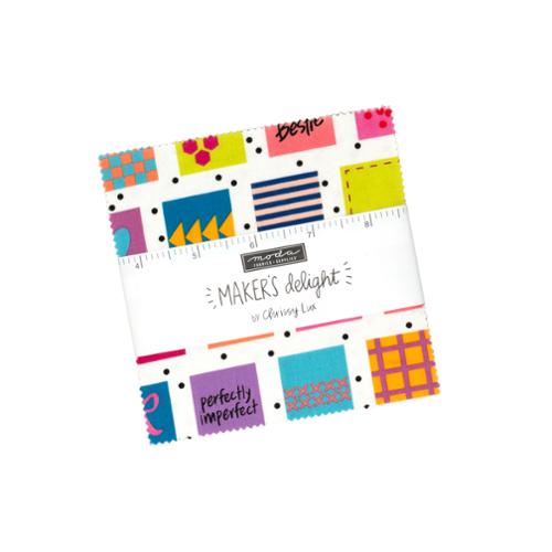 Makers Delight 5-inch fabric square charm pack in printed retail packaging