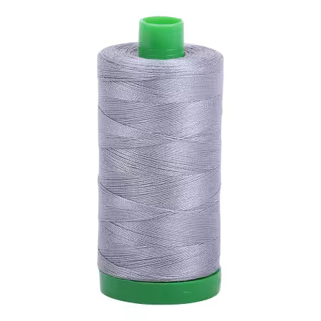 Mako Cotton Embroidery Thread 40wt 1094yds Grey # A1040-2605 From Aurifil USA In Mako 40wt 1094yds = A1040