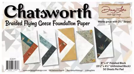 Chatsworth Braided Flying Geese Foundation Paper # AQDP1 by Doug Leko from Antler Quilt Design