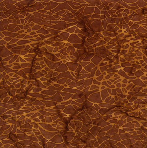 BE27-F2 Large Netting Brownie Batik Yardage from Island Batik Sold by the Half Yard